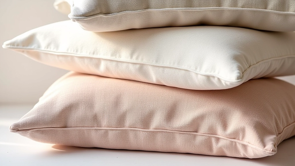 Detail texture comparison of different cushion fabrics showing linen, velvet, knit and woven materials