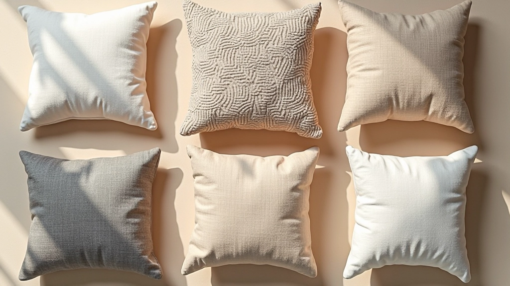 Diagram showing cushion size measurements and proportional arrangement for different sofa types