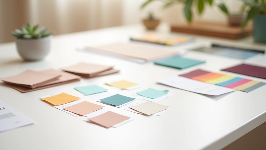 Organized color palette samples showing accent color options for interior design