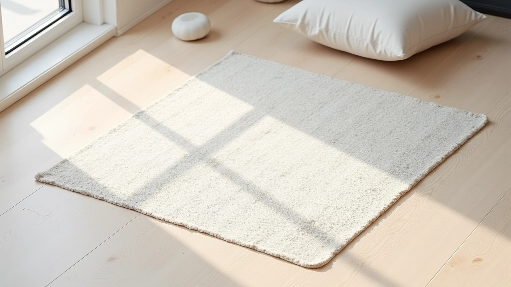 Variety of rug colors and patterns displayed in natural daylight showing how different textures and hues appear in real home lighting